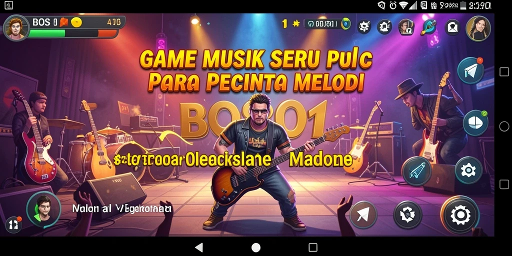 Tampilan gameplay seru dan interaktif dari game musik BOS01.
