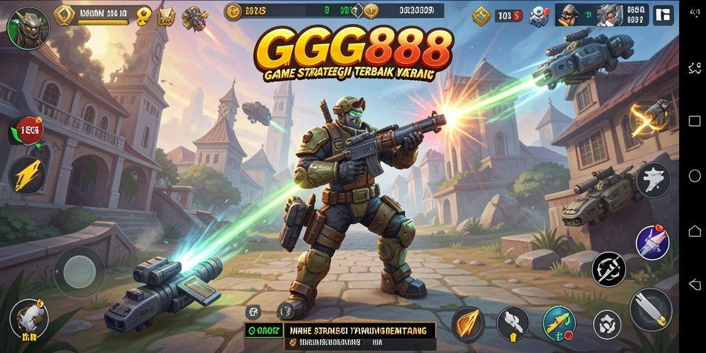 Screenshot gameplay GGG888 yang menampilkan momen pertempuran yang seru.
