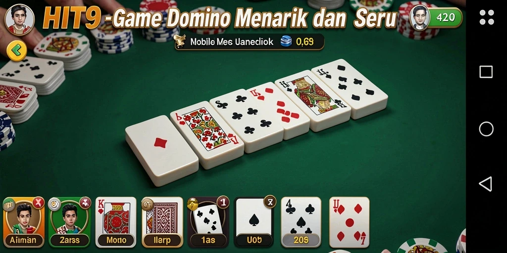 Tampilan gameplay Domino yang seru dan mengasyikkan di HIT9.