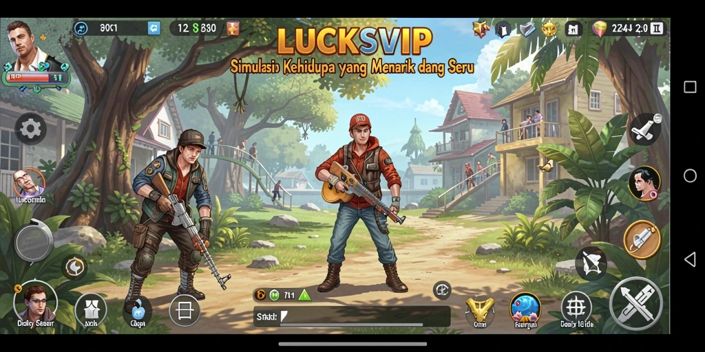 Tampilan menarik dari gameplay LUCKSVIP dalam simulasi kehidupan.