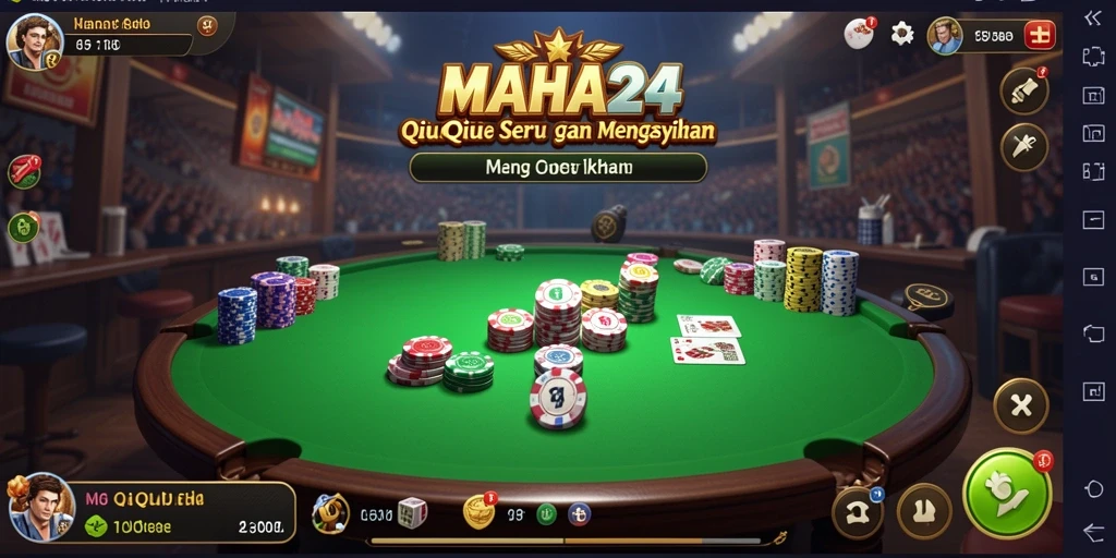 Tampilan utama gameplay QiuQiu dalam MAHA24 yang menarik.