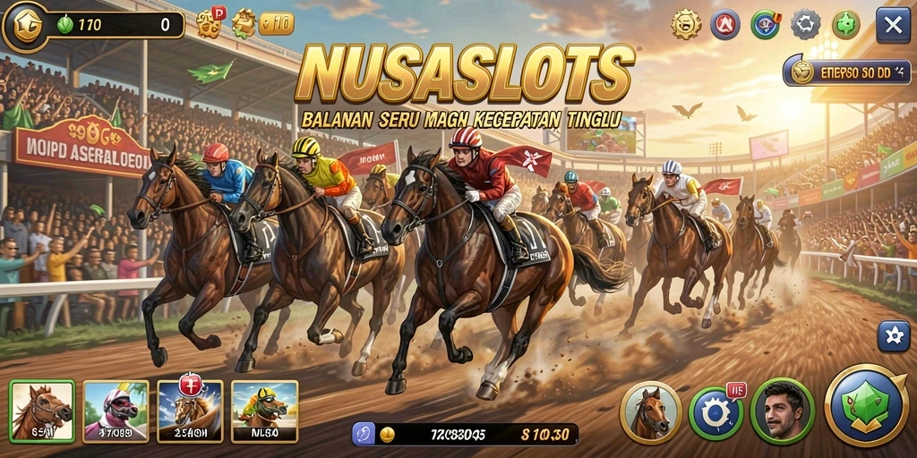 Tampilan gameplay Racing yang seru dan kompetitif dalam NUSASLOTS.
