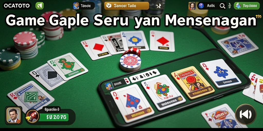 Screenshot gameplay OCATOTO menampilkan suasana seru permainan Gaple.