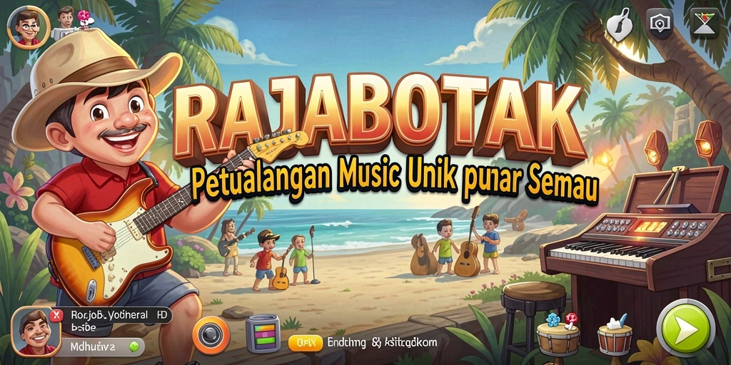 Tampilan gameplay RAJABOTAK yang menampilkan momen menyenangkan saat bernyanyi.