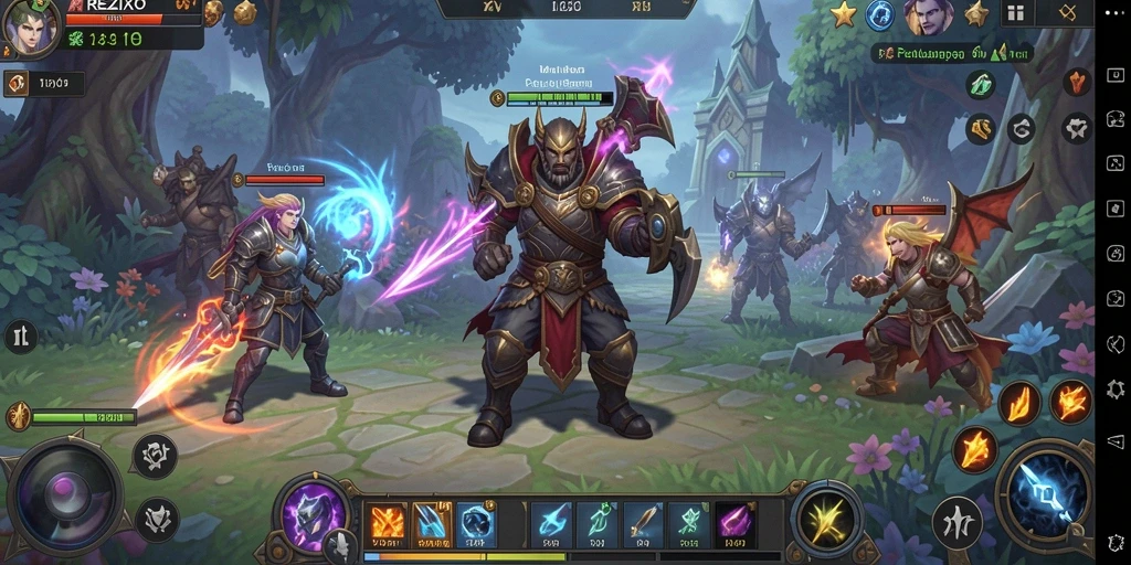 Tampilan gameplay seru dan interaksi karakter di REZIXO.