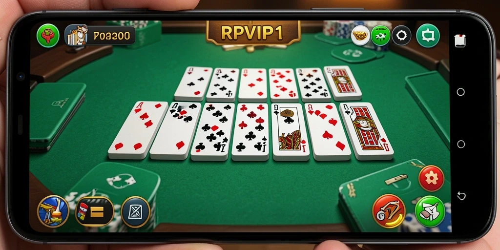 Screenshot gameplay RPVIP1 yang menampilkan serunya bermain Domino.