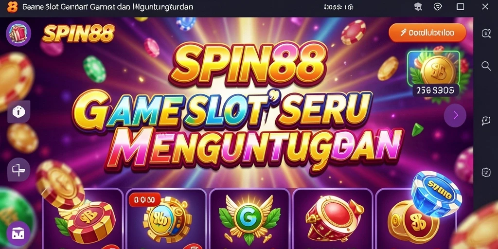 Tangkapan layar gameplay SPIN88 yang menampilkan grafis slot penuh warna.